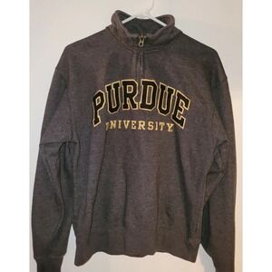 Jansport Purdue University Quarter 1/4 Zip Pullover Men's Size Small Gray